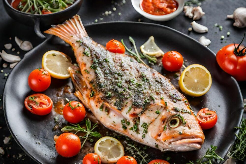 Caribbean Style Coral Fish Barbecue