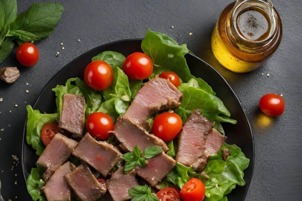 liver and honey dressing salad